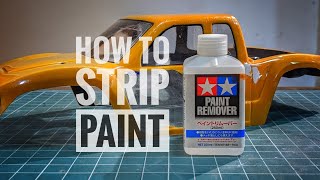 How to remove paint from poly carbonate lexan body Shell with Tamiya Paint Remover [upl. by Eatnuhs852]