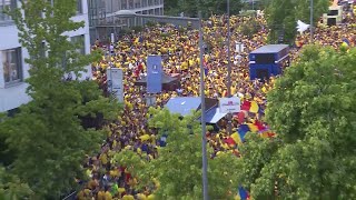 Fan walk Romania la Koln înainte de meciul cu Belgia Imagini superbe cu suporterii români [upl. by Sakmar987]