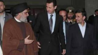 hassan nasrallah VS Mahmoud ahmadinejad Vs Bachar elAssad are all in syria [upl. by Tahmosh]