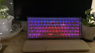 Royal Krudge  RK84  EVA Foam Mod  Installation and Sound tests with Taihao Sakura Michi Keycaps [upl. by Rochkind744]