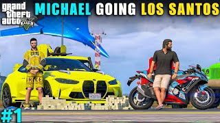 MICHAEL GOING TO LOS SANTOS FROM LIBERTY CITY  GTA V GAMEPLAY 1  GTA 5 [upl. by Aihtnamas]