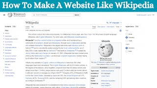 How To Make A Website Like Wikipedia  How to Install MediaWiki [upl. by Ataynek683]