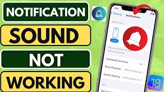 How to fix notification sounds not working on iPhone after ios 18 [upl. by Ahsinnor]