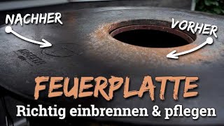 Feuerplatte richtig einbrennen und Rost entfernen  AZK Fail [upl. by Redle]