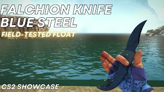 Falchion Knife Blue Steel FieldTested  CS2 Skin Showcase 926 [upl. by Loomis]