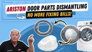 How to Dismantle and Replace Ariston Washing Machine Door Parts [upl. by Ecirbaf]