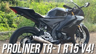 Review Knalpot ProLiner TR1 Yamaha R15 V4 Connected [upl. by Lorn]