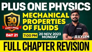 Plus One  Physics  Mechanical Properties of Fluids  Xylem Plus One [upl. by Lalittah]