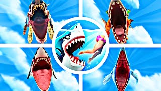 HUNGRY SHARK WORLD  ALL SHARKS ENTRANCES [upl. by Aicat898]