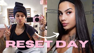 RESET DAY  cheratina lisciante pedicure amp manicure skincare routine [upl. by Tildie]