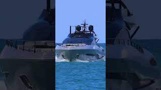 Mangusta REV 104 Gangway in Haulover inlet [upl. by Atteval816]