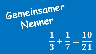 Gemeinsamer Nenner  Mathe 6 Klasse  Gymnasium Bayern [upl. by Tugman]