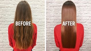 I Straightened My Hair With 1 Easy Homemade Remedy [upl. by Artemahs125]