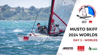 ACO 13th Musto Skiff World Championship 2024  Race Day 2 Video [upl. by Eiramacissej311]