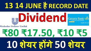 Canara Bank Share Latest News • 8 Shares Declared Dividend amp Stock Split Record Date In June [upl. by Mirelle]