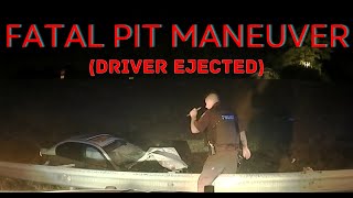 High Speed Pursuit ends in fatality accident  Arkansas State Police PIT fleeing BMW ejecting driver [upl. by Glyn641]