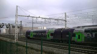 2 BB 75000 fretBB 69000 fret2 trains TGV carmillon17 trains ter7 trains TGV à Lyon le 160213 [upl. by Della977]