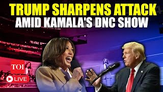 LIVE  Trump’s Fiery Attack On Kamala Harris As Democrats Gather For Obama’s DNC Address [upl. by Onin567]