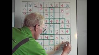 Sudoku Tutorial 22 More 3X3 hints [upl. by Notelrac]