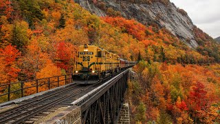 Fall Foliage in the Notch  Conway Scenic Railroad Notch Train [upl. by Hbahsur760]