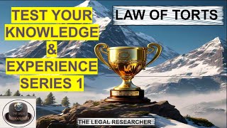 QUESTION SERIES 1 LAW OF TORTS  MCQs NATURE AND EVOLUTION OF TORT  thelegalresearcher [upl. by Ciapha]