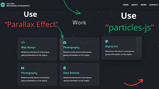 CREATE a STUNNING Client Portfolio with Parallax and Particlesjs in HTML CSS and JS [upl. by Frankel]