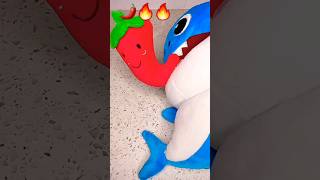 Shark eating 🦈🌶 🤯 viral trend funny squishys babyshark [upl. by Saiff]