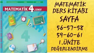 4SINIF MATEMATİK DERS KİTABI SAYFA 565758596061  1ÜNİTE 4SINIF MATEMATİK PASİFİK YAYINLARI [upl. by Narmak]