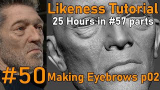 Likeness Tutorial PART 50 Making eyebrows with Xgen interactive Part02 [upl. by Valiant]