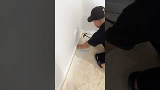 Installing Carpet Grippers on Concrete Floors CarpetInstallation HomeRenovationcarpettipshowto [upl. by Hasan208]