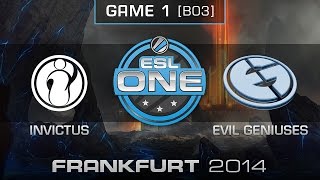 Invictus Gaming vs Evil Geniuses  Grand Final Map 1  ESL One Frankfurt 2014  Dota 2 [upl. by Gambell]