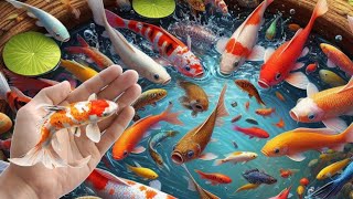 Catching fish ornamental fish colorful fish nemo crabs turtle catfish goldfish [upl. by Assi]