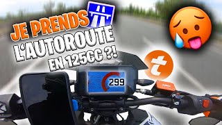 ALLER SUR LAUTOROUTE EN KTM 125 DUKE  🥵 Top Speed [upl. by Bogosian]