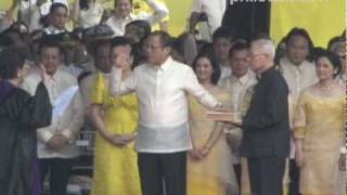 philstarcom video Aquino Binay sworn into office [upl. by Adnomar]