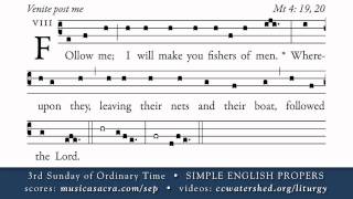 COMMUNION • 3rd Sunday of Ordinary Time • SIMPLE ENGLISH PROPERS [upl. by Rehtaeh]