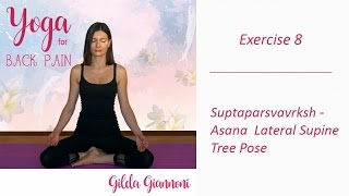 SuptaparsvavrkshAsana Lateral Supine Tree Pose  Yoga for Back Pain [upl. by Chinua671]