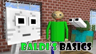 Monster School  BALDIS BASICS CHALLENGE  Minecraft Animation [upl. by Mariette456]