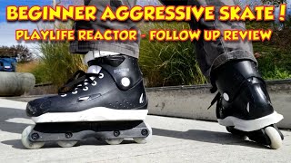 Playlife Reactor Aggressive Inline Skate Review  Follow Up Best Beginner Aggressive Inline Skates [upl. by Rotman]