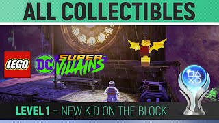 LEGO DC SuperVillains  Level 1  New Kid On The Block 🏆 100 All Collectibles Guide [upl. by Norred412]