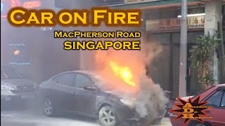 Car on Fire in MacPherson Road Singapore [upl. by Sweet]