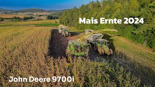 Mais Ernte 2024  John Deere 9700i beim Mais häckseln  Köhl Harvest [upl. by Hgielyak]