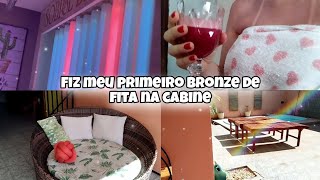 Fiz bronze de fita na cabine pela primeira vez👙🥵🥰 bronzeamento bronzedefita autoestima [upl. by Lymann]