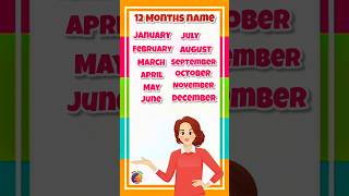 12 months name in english  months of the Year song months educational [upl. by Ahsiat446]