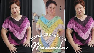 Bluza crosetata Manuela Partea I [upl. by Ennairej]