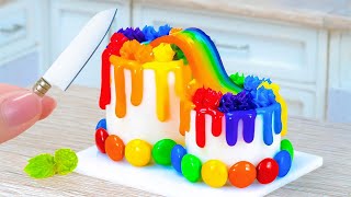 Erstaunlicher Regenbogenkuchen 🌈 Befriedigende Schokoladenkuchen Dekoration Miniatur 🎂 [upl. by Queena]