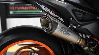 SCProject S1 muffler KTM 890 Duke R [upl. by Alakim]