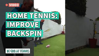 Home Tennis Drills  Day 5 quotPractice your backspinquot [upl. by Klaus]