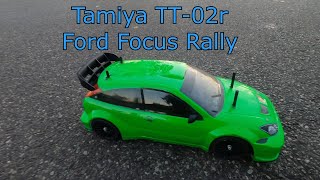 Tamiya TT02 Ford focus RS intro and first run read description [upl. by Dorran]