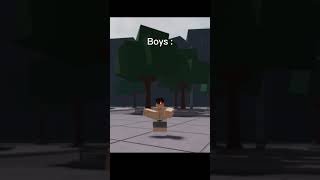 Boys VS Girls in dodgeball roblox boysvsgirls gaming memes [upl. by Hamal]