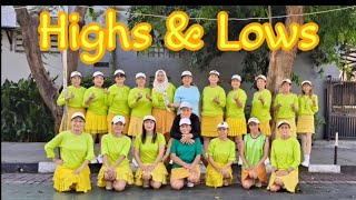 💃HIGHS amp LOWS  LINE DANCE💃DEMO BY HAPPY COLORFUL TCI💃 [upl. by Lairea]